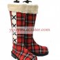 Kuroshitsuji Ciel Phantomhive Red Cloth 1 15'' High Heel Plaid Pattern Cosplay Shoes