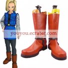 Maroon 1 12 Heel Dragon Ball Android Faux Leather Cosplay Shoes