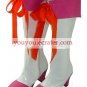 Multi-Color Pointed Toe Knee Length PU Lolita Boots