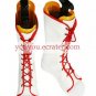Naruto Haruno Sakura Imitated Leather Rubber Cosplay Shoes