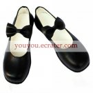 Oh My Sister Black Faux Leather 1 15'' High Heel Bow Cosplay Shoes