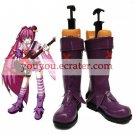 Purple Faux Leather 1 15'' High Heel Zipper Cosplay Shoes