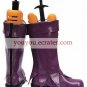 Purple Faux Leather 1 15'' High Heel Zipper Cosplay Shoes