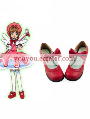 Red Card Captor Sakura Kinomoto Sakura PU Lolita Boots
