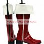Red Puella Magi Madoka Magica 2'' Heel Faux Leather Cosplay Shoes