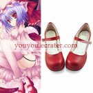 Red Touhou Project Patchouli Knowledge PU Lolita Shoes