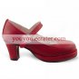 Red Touhou Project Patchouli Knowledge PU Lolita Shoes