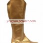 Resident Evil Claire Redfield Silver Yellow Faux Leather 2'' High Heel Cosplay Shoes