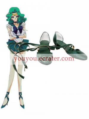 Sailor Moon Imitated Leather Cosplay Shoes Green