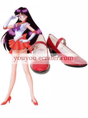 Sailor Moon Imitated Leather Cosplay Shoes red
