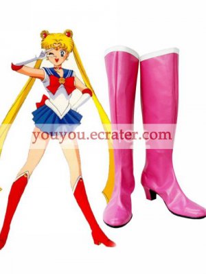 Sailor Moon Usagi Tsukino Imitated Leather Cosplay Shoes