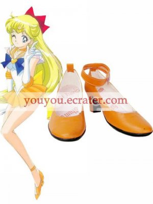 Sailor Moon Venus Imitated Leather Cosplay Shoes