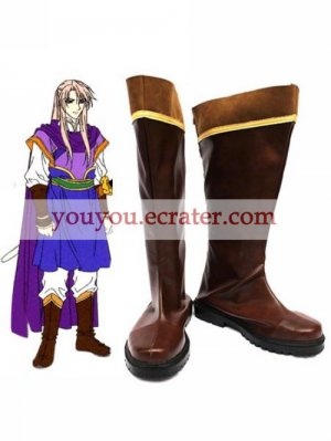Saiunkoku Monogatari Shi Ryuuki Coffee Faux Leather 1 12'' High Heel Cosplay Shoes