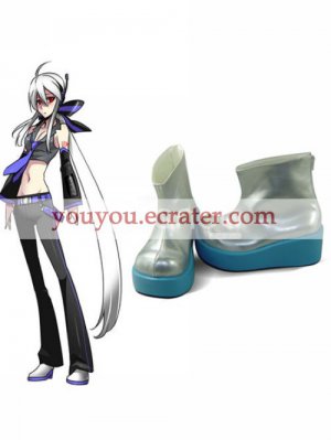 Silver Vocaloid Haku Platform PU Lolita Boots