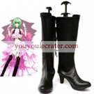 Vocaloid Gumi Black Faux Leather 2 34'' High Heel Cosplay Shoes