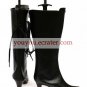 Vocaloid Gumi Black Faux Leather 2 34'' High Heel Cosplay Shoes