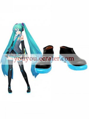 Vocaloid Hatsune Miku Imitated Leather Cosplay Shoes