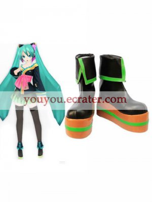 Vocaloid Hatsune Miku Imitated Leather Cosplay Shoes1