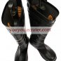 Vocaloid Kagamine Rin Black Faux Leather 1 15'' High Heel Buckle Cosplay Shoes
