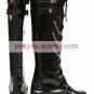 Vocaloid Kagamine Rin Black Faux Leather 2'' High Heel Cosplay Shoes