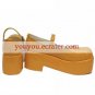 Vocaloid Orange Faux Leather 2'' High Heel Platform Cosplay Shoes