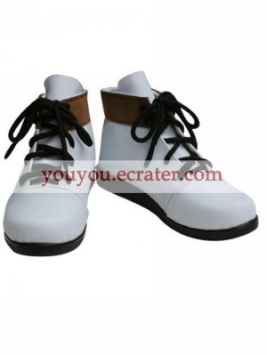 Vocaloid White Faux Leather 45'' High Heel Lace-Up Cosplay Shoes