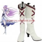 White 2 34'' Heel PRETTY CURE Faux Leather Cosplay Shoes