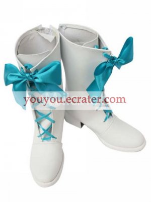 White Card Captor Sakura 2'' Heel Faux Leather Cosplay Shoes