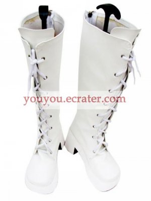 White DOD Imitated Leather Foam Cosplay Boots