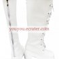 White DOD Imitated Leather Foam Cosplay Boots