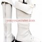White Lace Tie Imitated Leather Rubber Cosplay Boots
