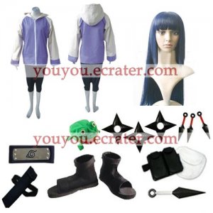 Naruto Hyuga Hinata Jacket Cosplay Costume  Naruto set  with wig
