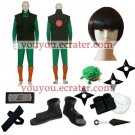Naruto Maito Gai Halloween Cosplay Costume  Naruto set  with wig