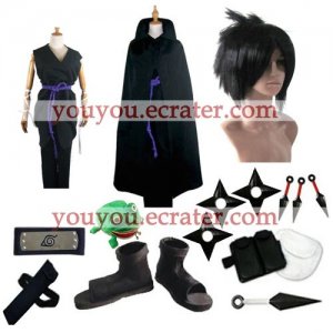 Naruto Sarutobi Sasuke Halloween Cosplay Costume Naruto set with wig