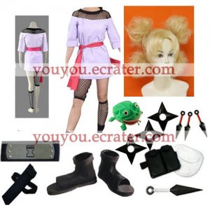 Naruto Temari Cosplay Costume Naruto set with wig