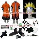Naruto Uzumaki 6th Hokage Halloween Cosplay Costume  Naruto set  with wig