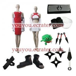 Naruto Seven-Tailed Horned Beetle Fu Cosplay Costume set
