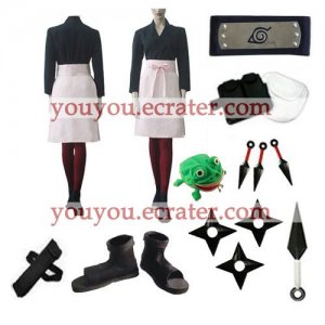 Naruto Shippuden Rin Cosplay Costume set