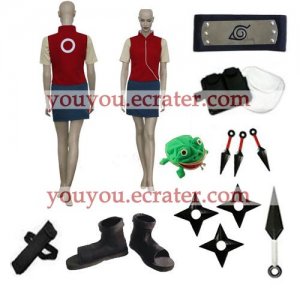 Naruto Shippuden Sakura Haruno Casual Halloween Cosplay Costume  set