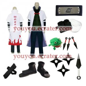 Naruto Yondaime 4th Hokage Halloween Cosplay Costume set
