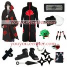 Akatsuki itachi Uchiha cosplay cloak set from Naruto shippuuden