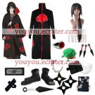 Akatsuki itachi Uchiha cosplay cloak set from Naruto shippuuden with wig