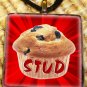 Red Stud Muffin Pendant