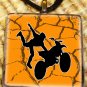 Motocross Orange Pendant