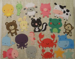 20 Animal Die Cuts