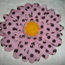 Gerber Daisy Light Pink/Brown Hair Clip