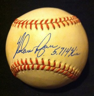Nolan Ryan autographed baseball