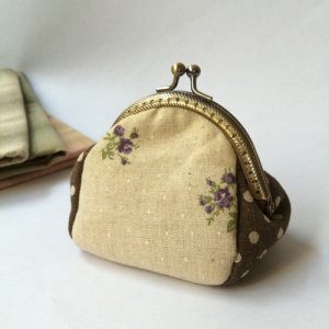 85mm Metal Frame Coin Purse Pouch-vintage flower