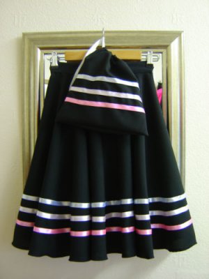 RAD BALLET CHARACTER SKIRT & BAG MADE TO ORDER UP TO 32"L PINK & WHITE SHADES
