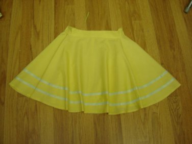 1940/50's Style Yellow Full Circle Skirt,On A Fixed Waistband By "Perfectdi" NEW